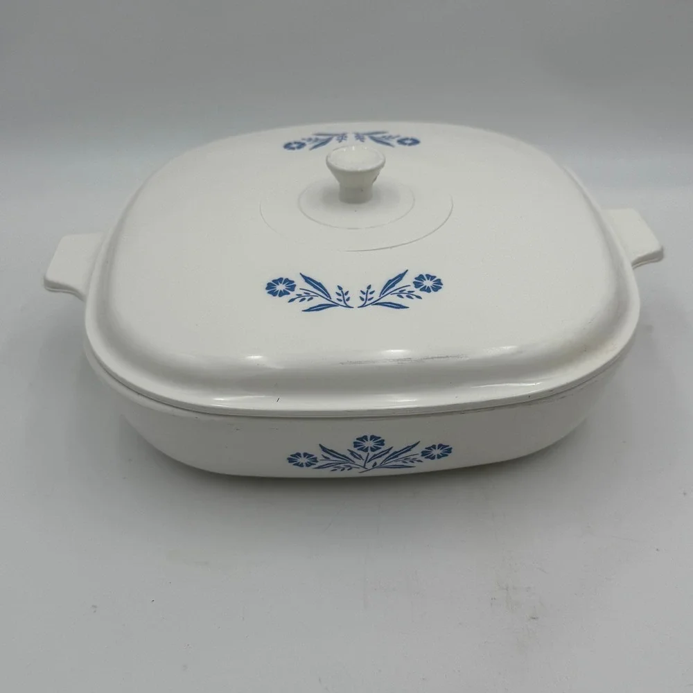 Vintage Corning Ware Cornflower Blue Pyroceram Casserole Dish with Lid A-10 USA